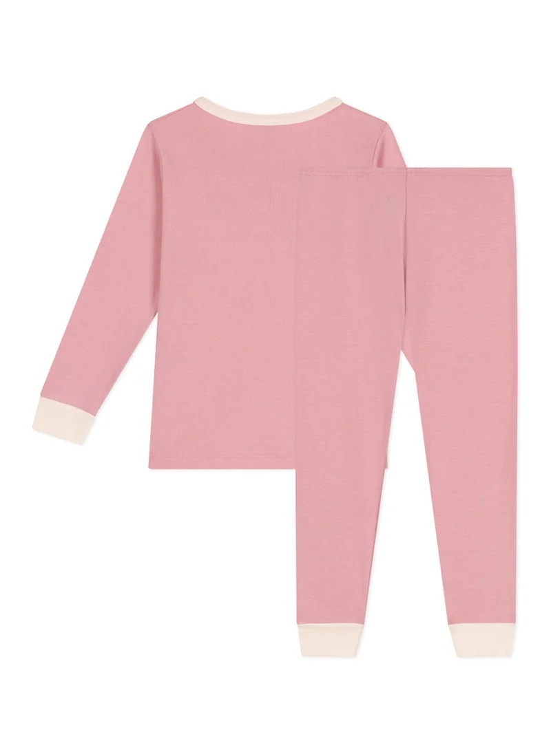 بيتي باتو Children's long-sleeved plain cotton pyjamas