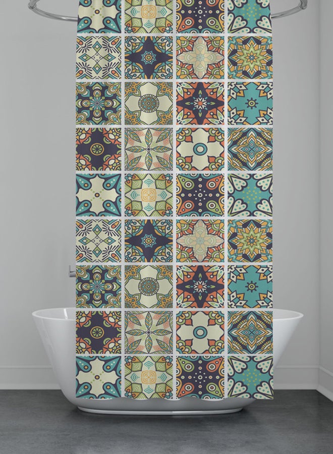 Home Print Waterproof Bathroom Curtain 