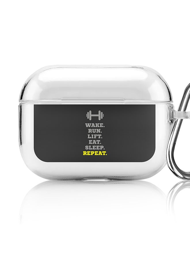 Stylizedd Classic Clear printed Case for Apple AirPods Pro 2nd Generation Thin Transparent Cover [Designed for Apple AirPods Pro 2nd Generation] - Routine (Grey) - Image 1