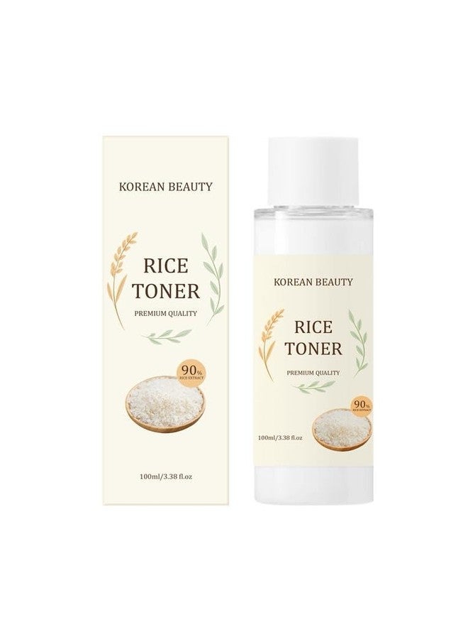 Korean Beauty Rice Toner for Face - 90% Natural Rice Extract Brightening Toner, Hydrating Anti-Aging Facial Toner for All Skin Types, Skin Tone Evening, 3.38 fl.oz/100ml - Image 1