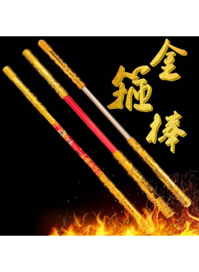 Travel Toys Children's Toys Monkey King Stainless Steel Ruyi Golden Hoop Stick Stall Toys-Color:Automatic Telescopic Luminous Gold Hoop [pattern]]  - Image 3