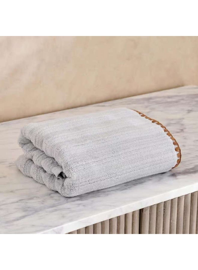 Pan Home Ribbed Zero Twist Hand Towel - Grey - Image 4