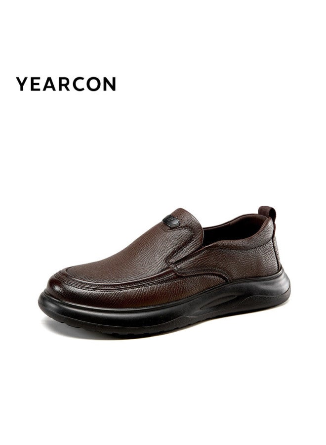 YEARCON Yierkang Men's Shoes Comfortable Casual Shoes Single Shoes 59171w Brown Size 41 - Image 3