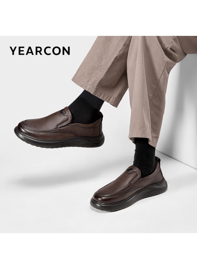 YEARCON Yierkang Men's Shoes Comfortable Casual Shoes Single Shoes 59171w Brown Size 41 - Image 2