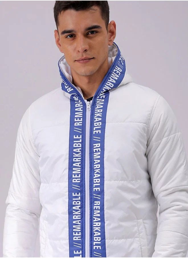 The Indian Garage Co Men Slim Fit Graphic Puffer Jackets