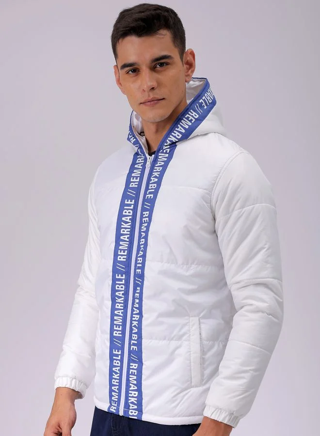 The Indian Garage Co Men Slim Fit Graphic Puffer Jackets