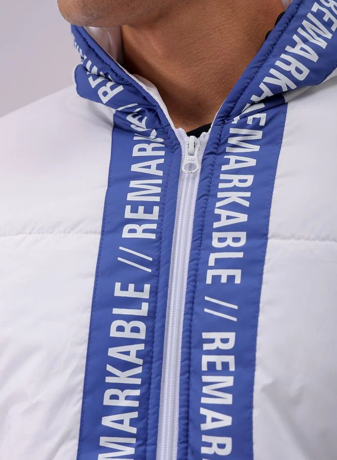 The Indian Garage Co Men Slim Fit Graphic Puffer Jackets