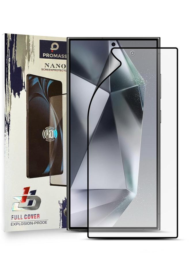 بروماس غطاء حماية شاشة PROMASS 11D Nano Full HD مقاوم للانفجار لهاتف Samsung Galaxy S24 Ultra 2024 - ملمس ناعم ومضاد لبصمات الأصابع وخالٍ من الفقاعات - Image 1