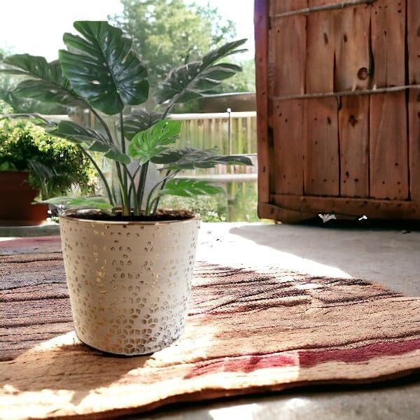 Fox & Fern Premium Ceramic Planter for Vibrant Garden | Enhance The Ambiance of Your Home, Office or Garden (GA133B-024-GS) - Image 4