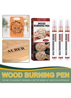 JUE-FISH Wood Burning Pen, 3PC Scorch Pen Scorch Markers For Wood, Wood Burning Kit Scortch Pen For Artists And Beginners In DIY Wood Projects, Easy Use And Holiday Decoration  - Image 2