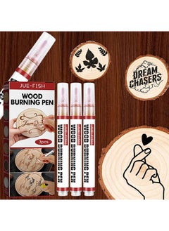 JUE-FISH Wood Burning Pen, 3PC Scorch Pen Scorch Markers For Wood, Wood Burning Kit Scortch Pen For Artists And Beginners In DIY Wood Projects, Easy Use And Holiday Decoration  - Image 4