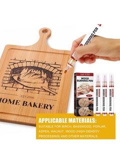 JUE-FISH Wood Burning Pen, 3PC Scorch Pen Scorch Markers For Wood, Wood Burning Kit Scortch Pen For Artists And Beginners In DIY Wood Projects, Easy Use And Holiday Decoration  - Image 5