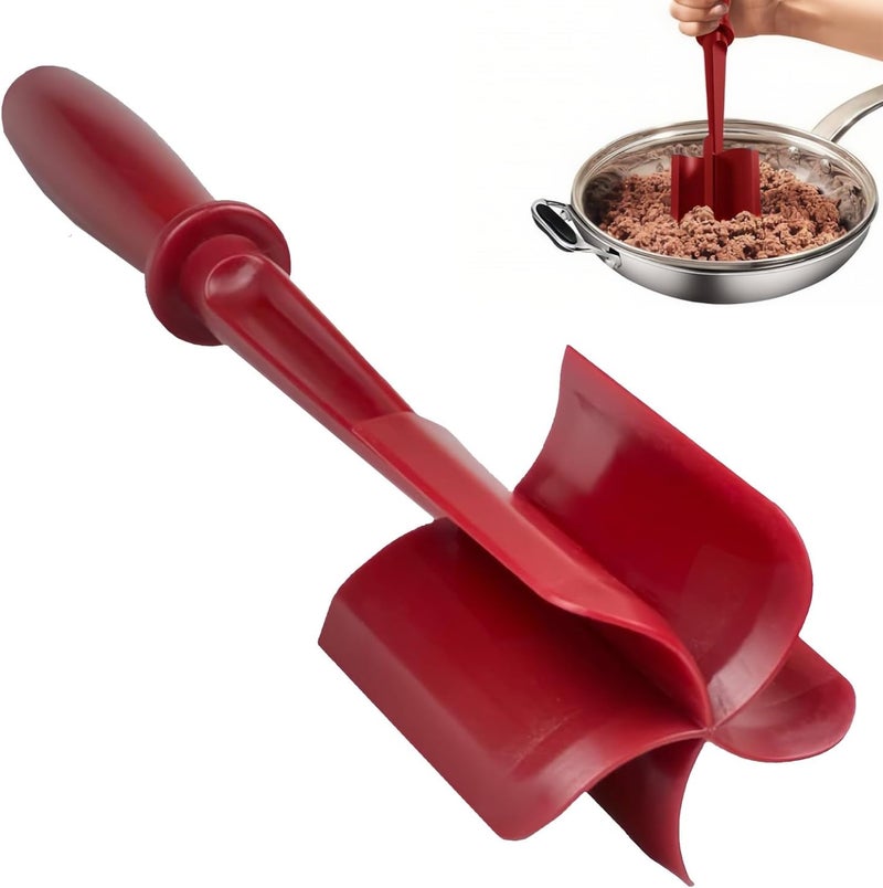 Febvao Meat Chopper,Ground Beef Meat Masher,Ground Beef Chopper Tool,Hamburger Smasher Tool,Plastic Meat Spatula Chopper,Meat Separator Kitchen Tool for Food Potato Bean - Image 1