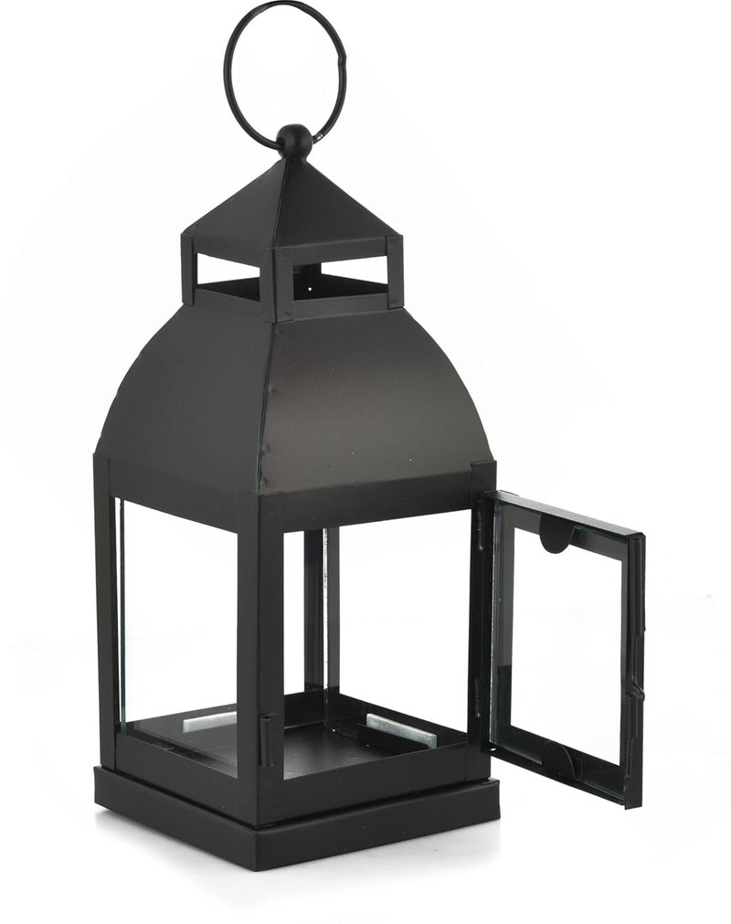 Houzzplus Handicraft Classic Style Glass Iron Lantern with One Candle IronHanging LanternLantern for Home DecorationCandle Holders for Home Decor Pack of 1 - Image 3