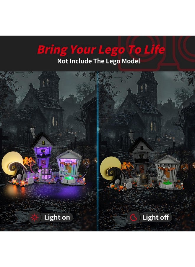 بريكسماكس مجموعة إضاءة BRIKSMAX 2.0 لفيلم كابوس قبل عيد الميلاد من ليجو ديزني تيم بيرتون - إضاءة ليد مبتكرة متوافقة مع أفكار ليجو 21351 - غير متضمنة مع مجموعة ليجو - Image 2