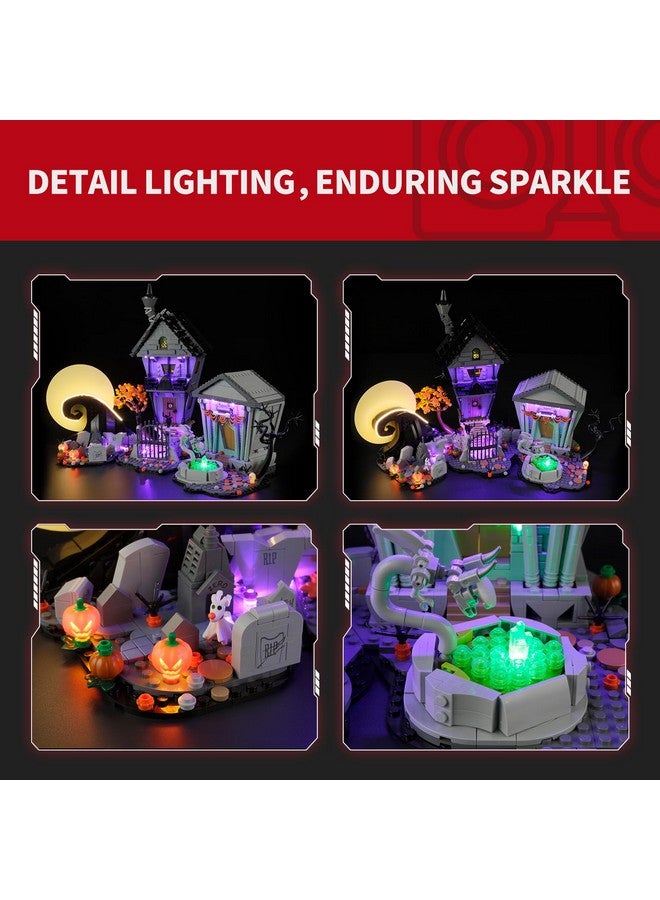 بريكسماكس مجموعة إضاءة BRIKSMAX 2.0 لفيلم كابوس قبل عيد الميلاد من ليجو ديزني تيم بيرتون - إضاءة ليد مبتكرة متوافقة مع أفكار ليجو 21351 - غير متضمنة مع مجموعة ليجو - Image 4