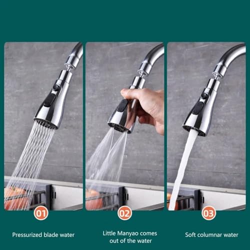 SHREE HANS CREATION 360° Movable Aerator - Rotatable Tap Swivel Head Infinity 3 Mode Dual Flow Kitchen Sink Faucet Shower Water Sprayer - Image 2