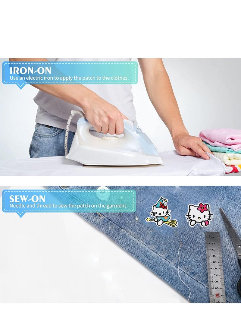 KASTWAVE Iron on Patches, 15 PCS Embroidered Iron On Patches DIY Accessories, Sew On Iron on Patches Fabric Repair Patches Cartoon Sonic Patches for Kids Adult Clothes Jeans Jackets Hats Shoes Backpacks  - Image 3