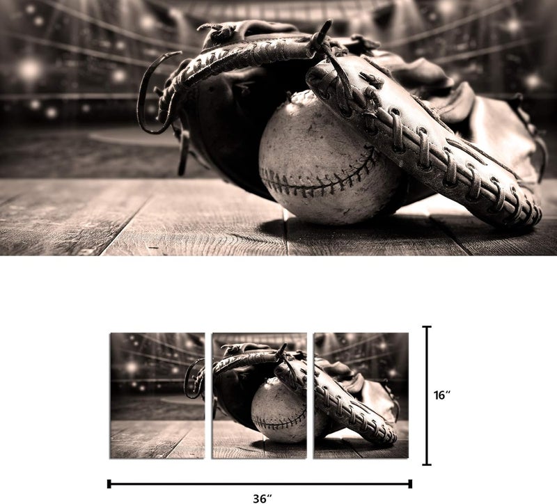 Kalormore Sepia Baseball Canvas Wall Art - Image 5