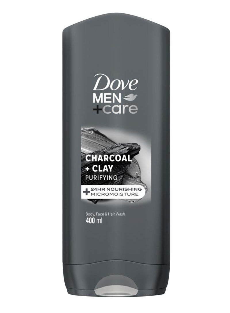 Dove Men+Care Charcoal And Clay 3In1 Purifying Cleanser  - Image 1