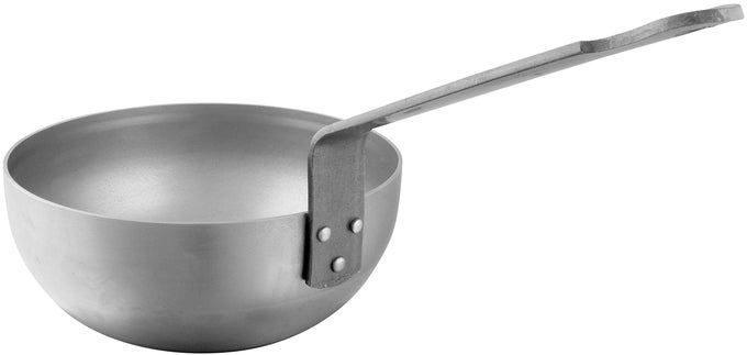 MSTEEL BLACK CARBON NATURAL NONSTICK CHEF PAN WITH IRON HANDLE 34QT SUITABLE FOR ALL COOKING SURFACES MADE IN FRANCE