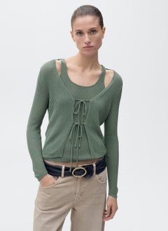 MANGO Casual Chunky Rib-Knit Top  - Image 1