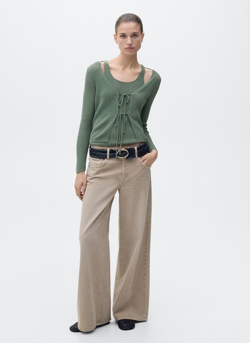 MANGO Casual Chunky Rib-Knit Top  - Image 4