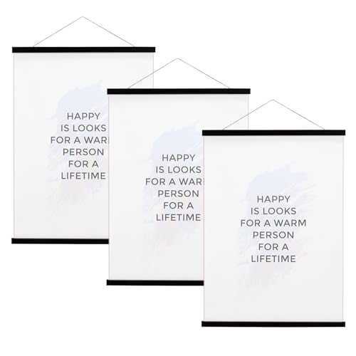 FALAMON 3 Pack Magnetic Poster Hanger Frame Magnet Poster Frame for Posters Prints Photos Pictures Maps Scrolls and Canvas Artwork Black 8 - Image 1