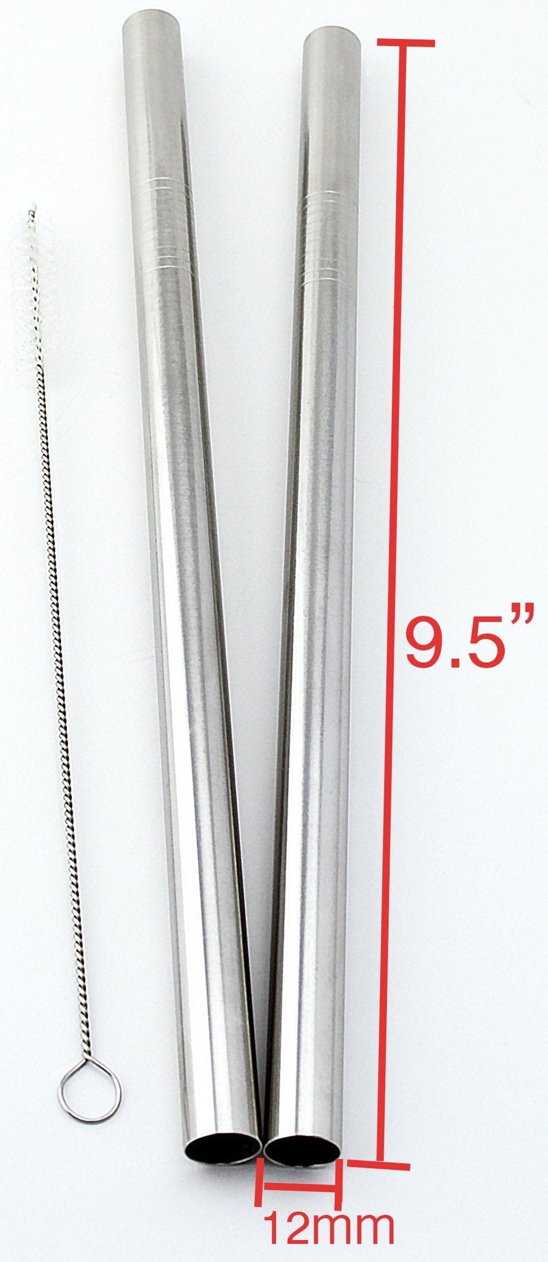 CocoStraw 2 BOBA Straw Stainless Steel Extra Wide 1/2" x 9.5" Long Tapioca Pearl Bubble Tea Thick FAT - CocoStraw Brand - Image 4