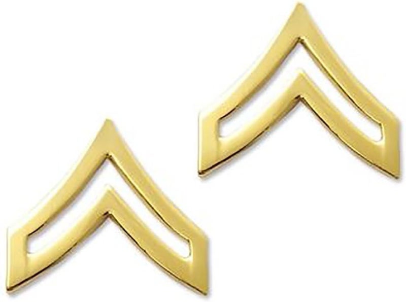 US Army Brite Shiny Metal Pin-On Rank