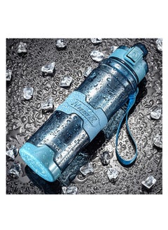 TYCOM Water Bottle Drink Bottle Gym Bottle with Protein Shaker Flip Top Lid & Removable Strainer Sport Bottle for Fitness Cycling Gym Camping Sports  - Image 5