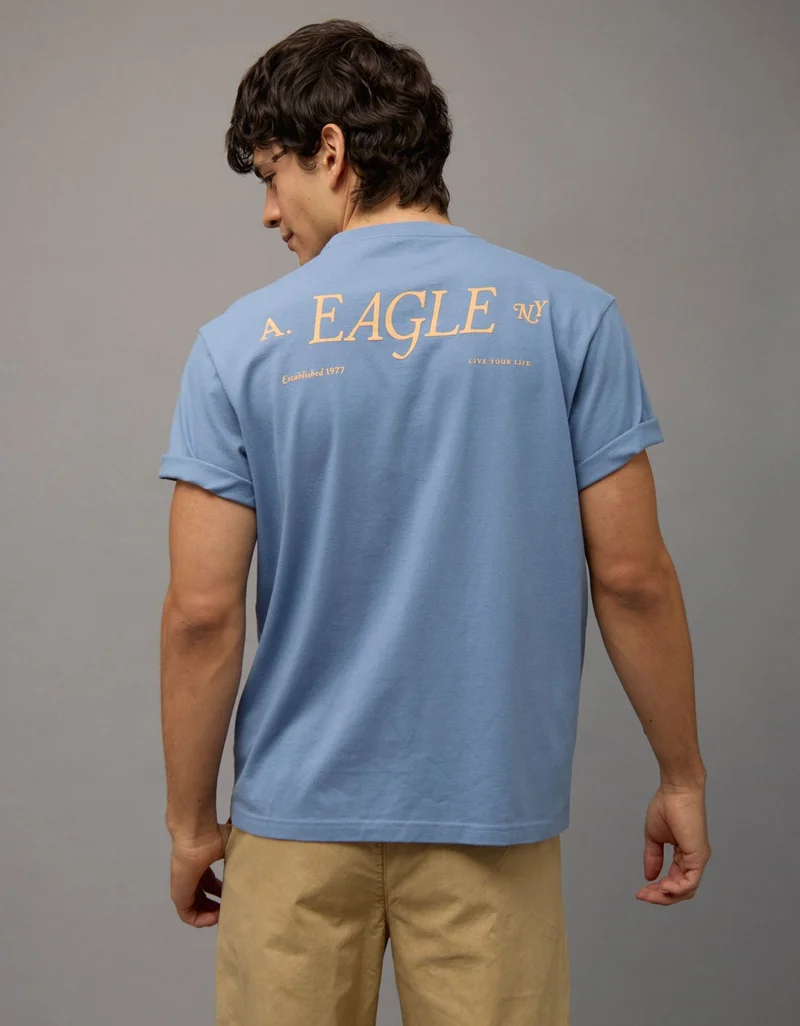 American Eagle AE Short-Sleeve Dip-Dye Graphic T-Shirt