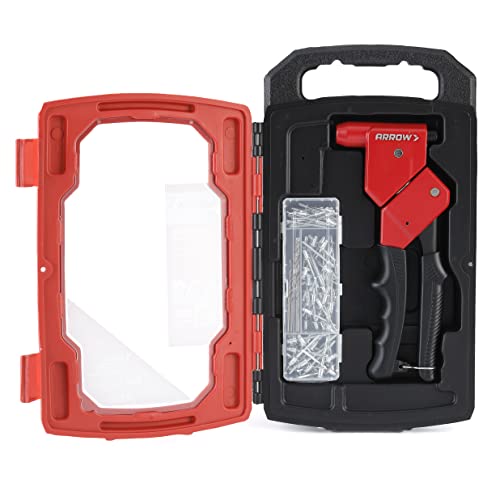Arrow Fastener SHRTKIT-AM Rivet Tool Kit with RT300S Headless Riveter for Auto Body Repair, HVAC, Drop Ceiling Grids, and Sheet Metal Work, includes 100 Rivets and 3 Drill Bits, Black/Red - Image 2