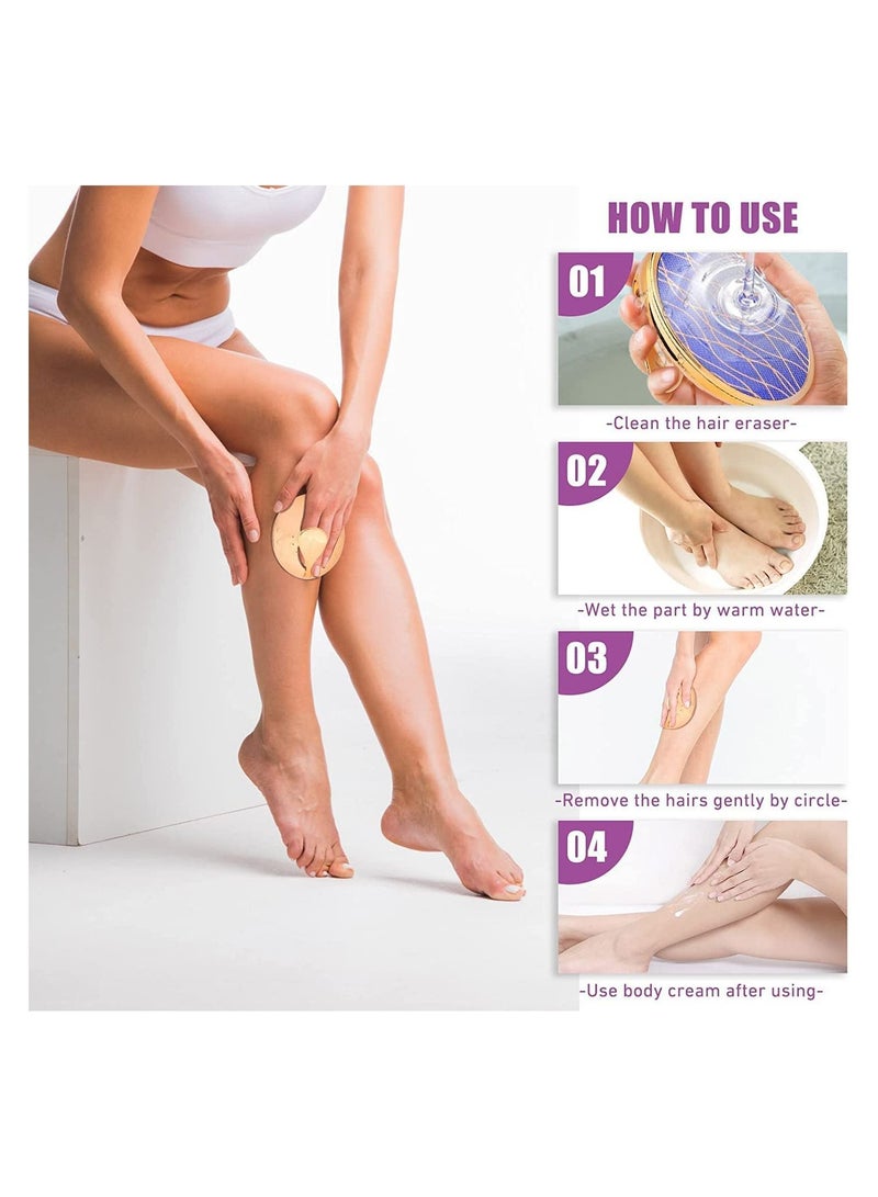 Crystal Hair Eraser, Remover, Portable Magic Removal Washable Epilator, Silky Smooth Skin Eraser Tool for Men and Women, Applicable Any Part of Body(Gold) - Image 5