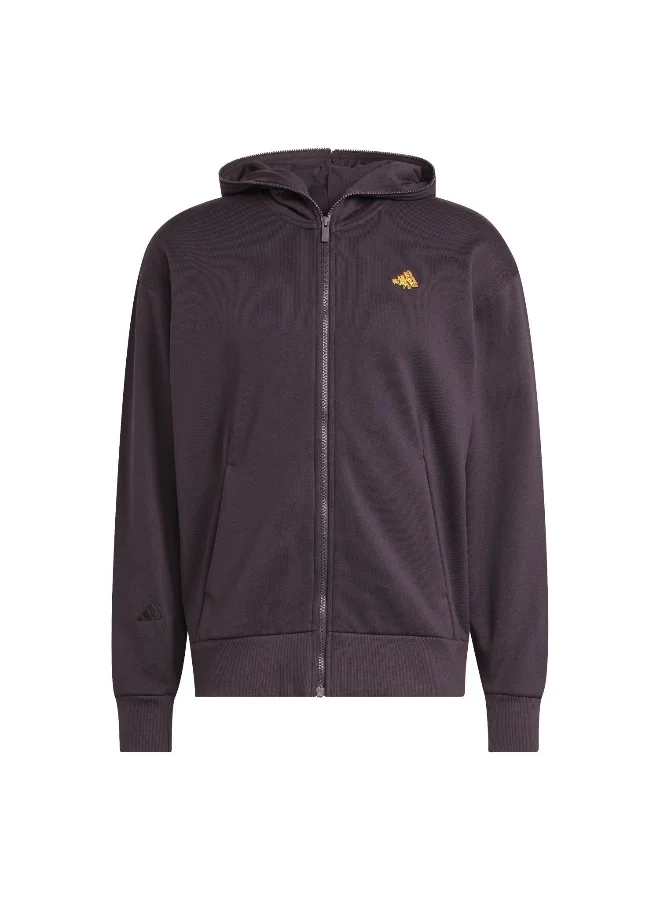 adidas Adidas M Fn Hoodie Purple Hooded Track Top Track Tops For Men