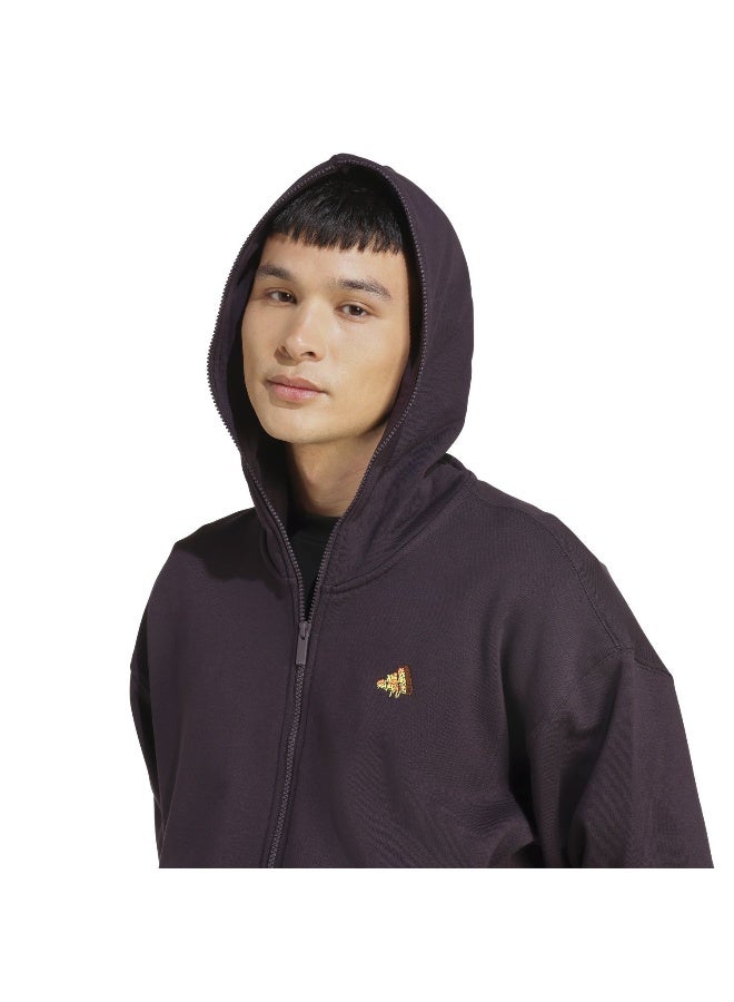 Adidas M FN HOODIE Purple Training For Men XS - Image 5