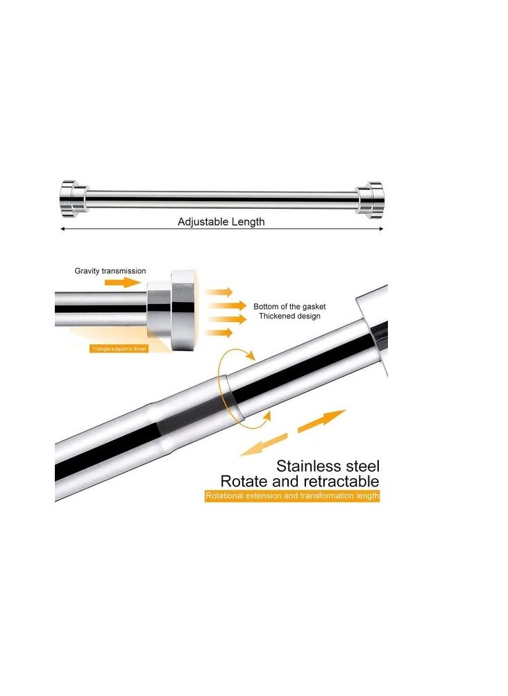 قضيب ستارة دش Uaejj بدون حفر، عمود ستارة من الفولاذ المقاوم للصدأ قابل للتمدد، قضيب شد تلسكوبي، قضيب تعليق لنافذة الحمام، مدخل خزانة الملابس، طول قابل للتعديل (55~85 سم، فضي) - pzsku/Z8DEB55F56D65B574B919Z/45/_/1709210722/84fd6bde-976c-4085-bc8c-ede5918c398a