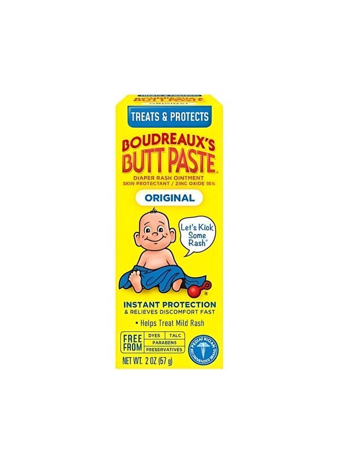 Boudreaux's Butt Paste Diaper Rash Ointment, Zinc Oxide, 2 oz - Image 1