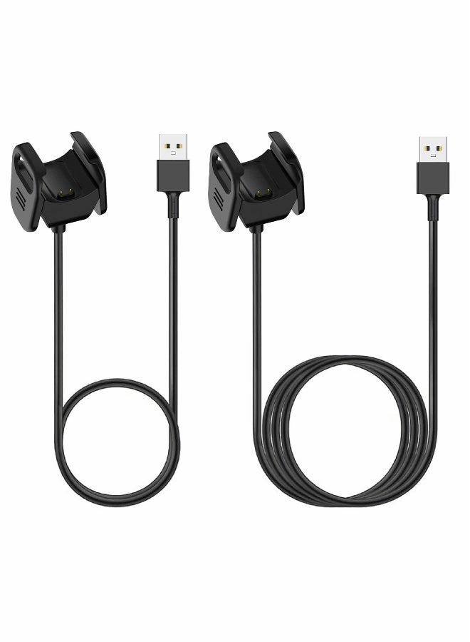 كابل شاحن متوافق مع فيتبيت تشارج 3/تشارج 4، 2 قطع بديل USB شاحن قاعدة حامل كابل محول لساعات فيتبيت تشارج 3/تشارج 4 (3.3 قدم/1.6 قدم) - Image 1