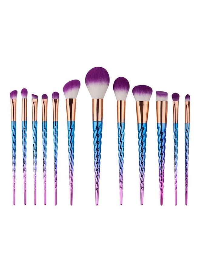 NIBEMINENT 12-Piece Mermaid Brush Set Multicolour