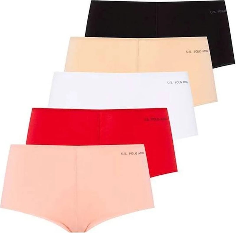 U.S. Polo Assn. BASE. Polo Assn. Women's Multicolored 5-Piece Bristle Elastic Shorts 67004  - Image 1