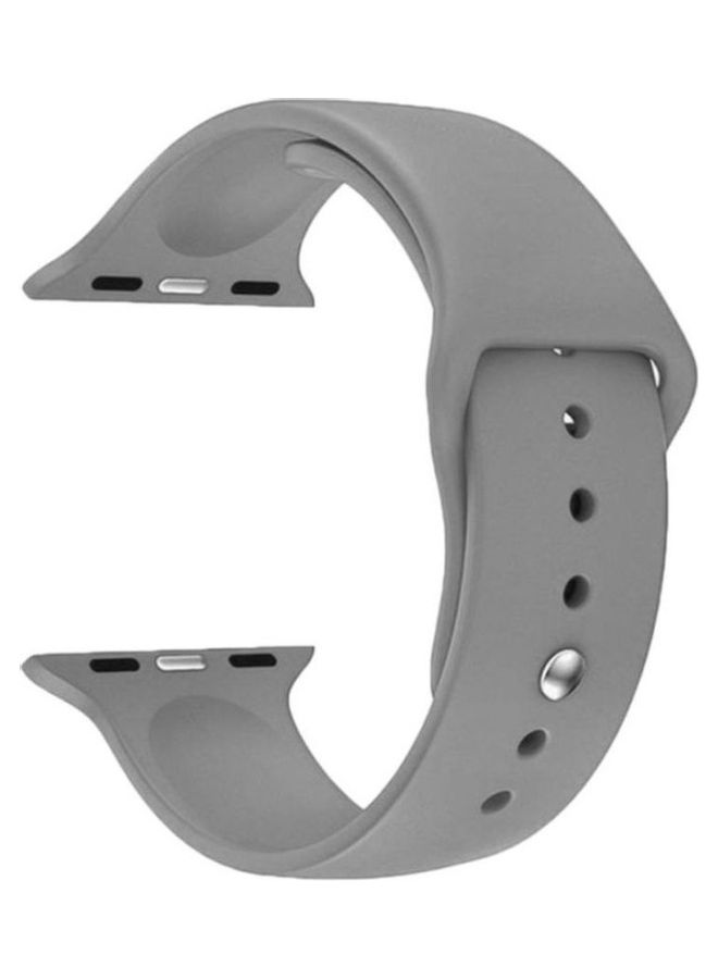 HuHa Replacement Strap Watchband For Apple Watch Series 7 45mm / 6 / SE / 5 / 4 44mm / 3 / 2 / 1 42mm Grey - Image 1
