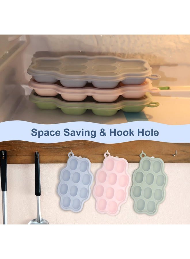 KingKam Silicone Nibble Freezer Tray (3 Pack), Kingkam Baby Breastmilk Popsicle Molds, Baby Fruit Feeder Teether Tray, Breast Milk Teether Pop Maker for Homemade Baby Food - Image 5
