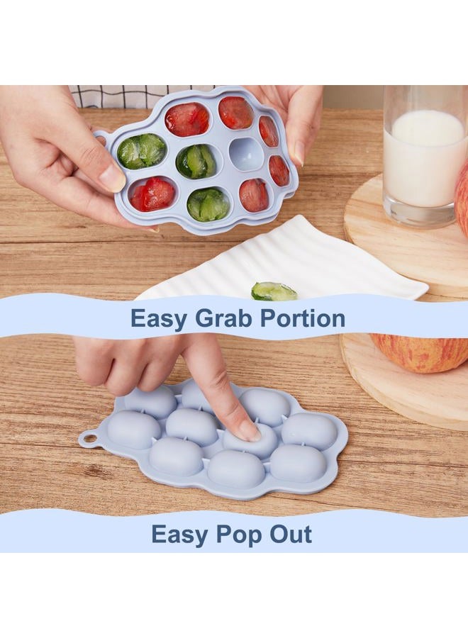KingKam Silicone Nibble Freezer Tray (3 Pack), Kingkam Baby Breastmilk Popsicle Molds, Baby Fruit Feeder Teether Tray, Breast Milk Teether Pop Maker for Homemade Baby Food - Image 4