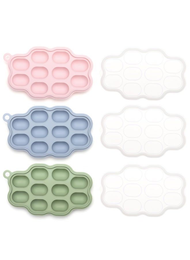 KingKam Silicone Nibble Freezer Tray (3 Pack), Kingkam Baby Breastmilk Popsicle Molds, Baby Fruit Feeder Teether Tray, Breast Milk Teether Pop Maker for Homemade Baby Food - Image 1