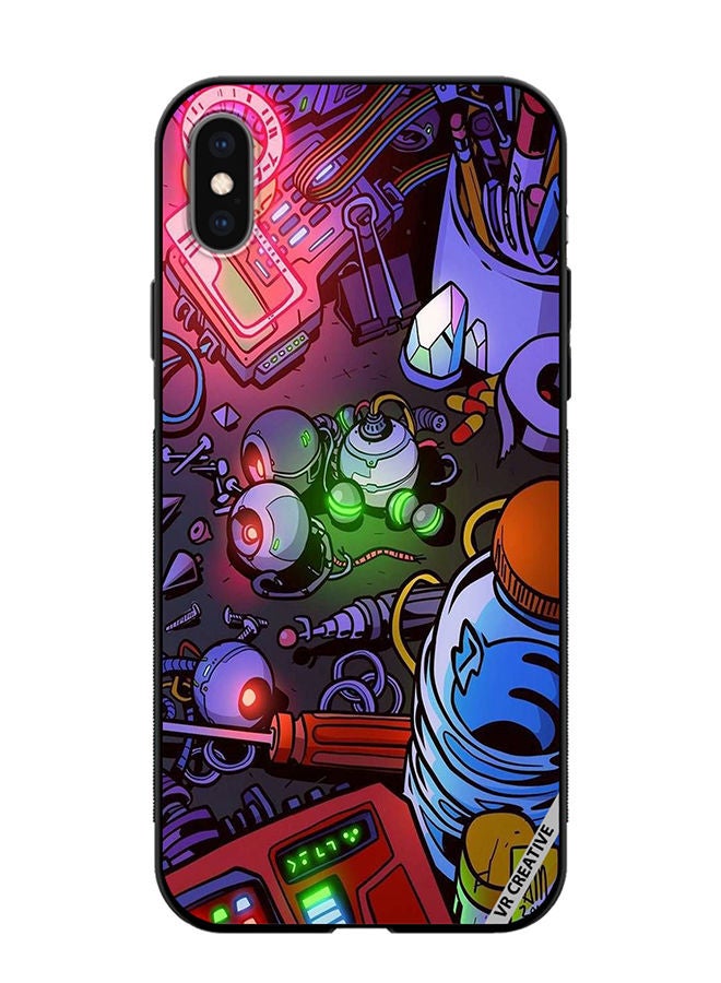 VR CREATIVE Protective Case Cover For Apple iPhone XS Max Electric Devices Design Multicolour - Image 1