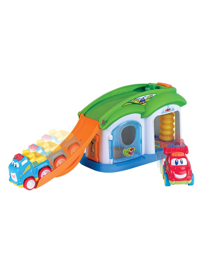 Happy Kids Little Learners Vroom Vroom Charge Station - Pretend Play Car Wash Toy  - Image 2