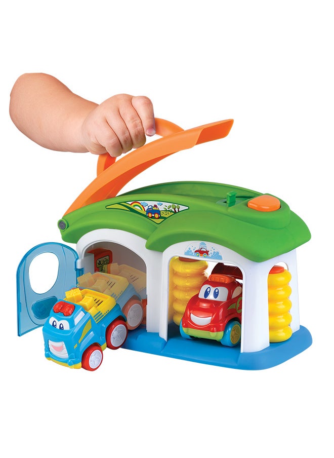 Happy Kids Little Learners Vroom Vroom Charge Station - Pretend Play Car Wash Toy  - Image 3