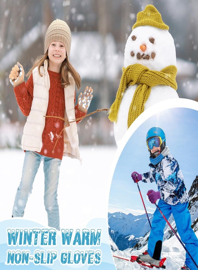 جاجيلي مجموعة جاغلي من 20/12 قطعة من قبعات وقفازات الأطفال من 5 إلى 12 سنة، قفازات شتوية دافئة، قبعة صوفية مطاطية للأولاد والبنات، هدية مثالية للمشردين (ألوان داكنة، 20 قطعة) - Image 5
