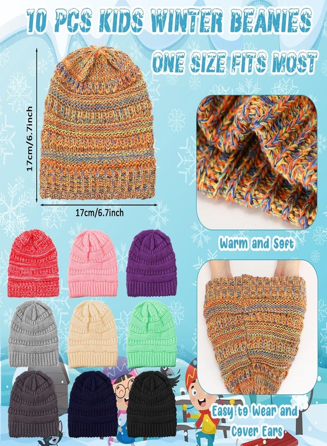 جاجيلي مجموعة جاغلي من 20/12 قطعة من قبعات وقفازات الأطفال من 5 إلى 12 سنة، قفازات شتوية دافئة، قبعة صوفية مطاطية للأولاد والبنات، هدية مثالية للمشردين (ألوان داكنة، 20 قطعة) - Image 2